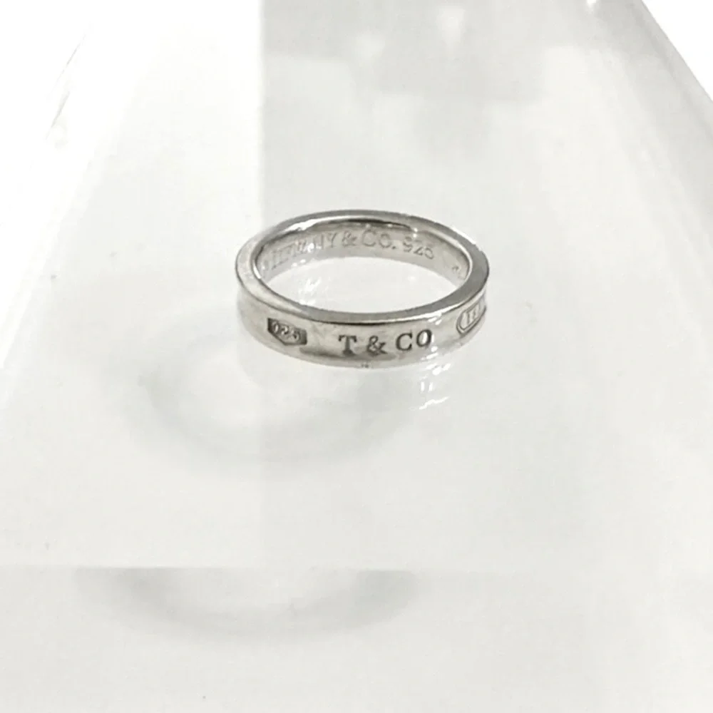 💎 TIFFANY&CO. 1837 Silver 925 Thin Band Ring sz: 49 - Picture 3 of 12